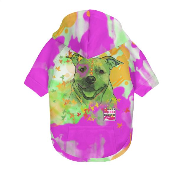 Hunde Pullover Rückeseite. In den Farben von Amy 3 Bild und dem Bild von Angel drauf